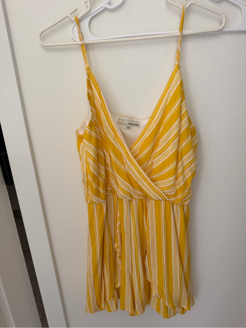 Yellow Striped One-Piece Romper